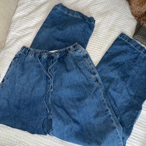 Zara Dark Blue Denim Pants